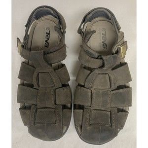 Teva Sandals Men's 11 Camden Hiking Multi Sports Fisherman Brown Leather